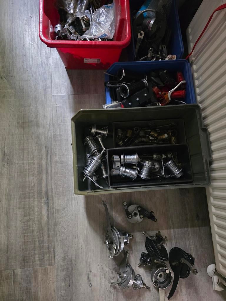 Vintage fiets onderdelen partij assen naaf, Ophalen, Trommelrem, Sturmey Archer, Jaren '60 of nieuwer