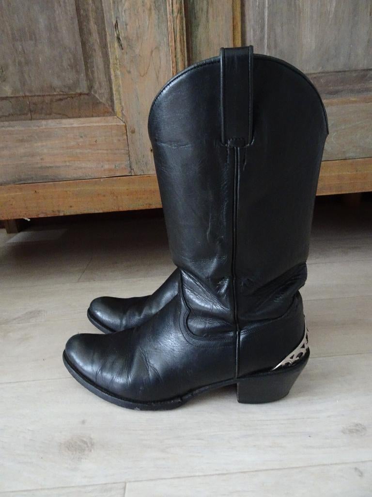 Zwarte TONY MORA cowboy western laarzen maat 40, Hoge laarzen, Zwart, Ophalen of Verzenden, Zo goed als nieuw