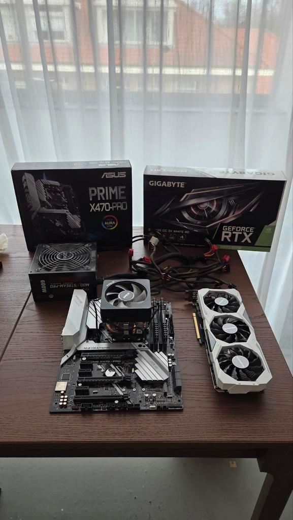 Game PC onderdelen: Ryzen 2700X, RTX 2070 Super, 16GB RAM, Computers en Software, Desktop Pc's, Gebruikt, 3 tot 4 Ghz, 16 GB, Met videokaart