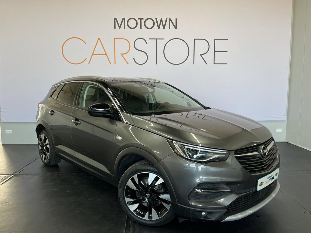 Opel Grandland X 1.2 Turbo Ultimate Leder Navi Camera Carpla, Gebruikt, Zwart, 1199 cc, Navigatiesysteem
