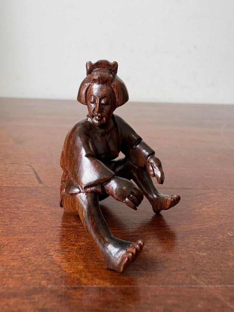 Beeldje erotische scene vrouw naakt geisha japan, Ophalen of Verzenden, Gebruikt, Mens