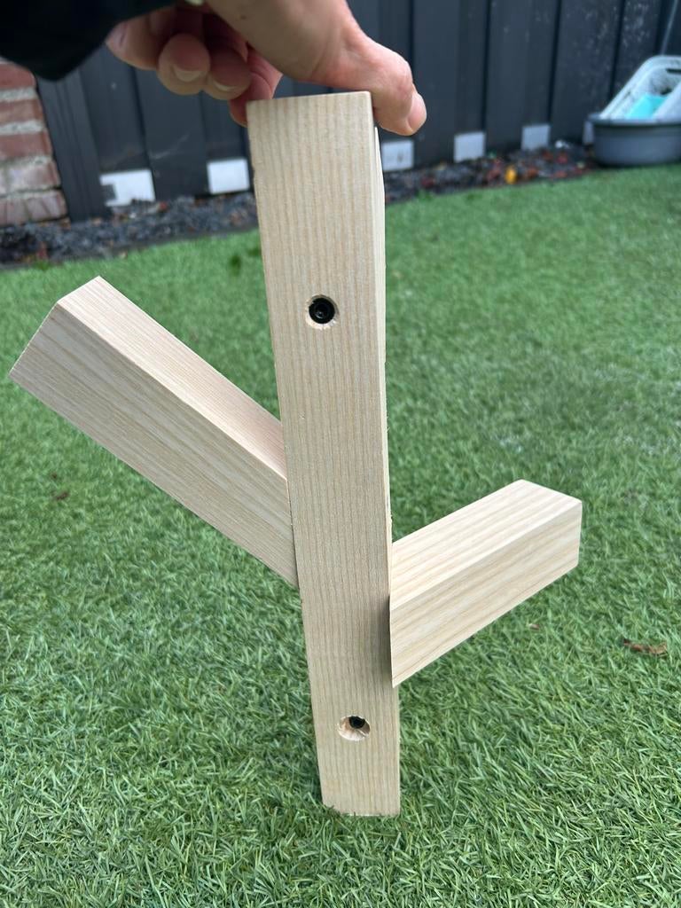 Kaptok hout verstelbaar 3 stuks, Wandkapstok, Ophalen of Verzenden, Zo goed als nieuw, Minder dan 100 cm
