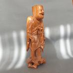 Oud Chinees kandelaarbeeldje van wortelhout, Antiek en Kunst, Ophalen of Verzenden