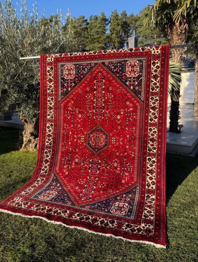 Uniek handgeknoopt perzisch indo Abadeh tapijt 295 x 195 cm, Antiek en Kunst, Ophalen of Verzenden