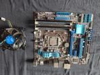 Asus P8P67-M + i5-2500K + 8GB DDR3 RAM + koeler, Computers en Software, Moederborden, Gebruikt, DDR3, Ophalen of Verzenden, Micro-ATX