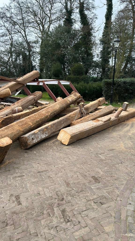 Houten gebinten, Doe-het-zelf en Verbouw, Hout en Planken, Ophalen, Gebruikt, Plank, Minder dan 200 cm