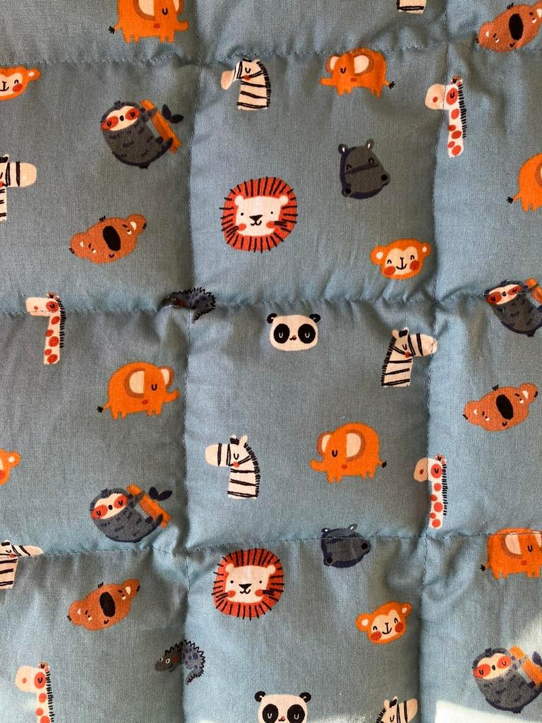 Warmtekussen, pittenzak, kruik. Blauw met diverse dieren, Ophalen, Nieuw, Kussen, Jongetje of Meisje