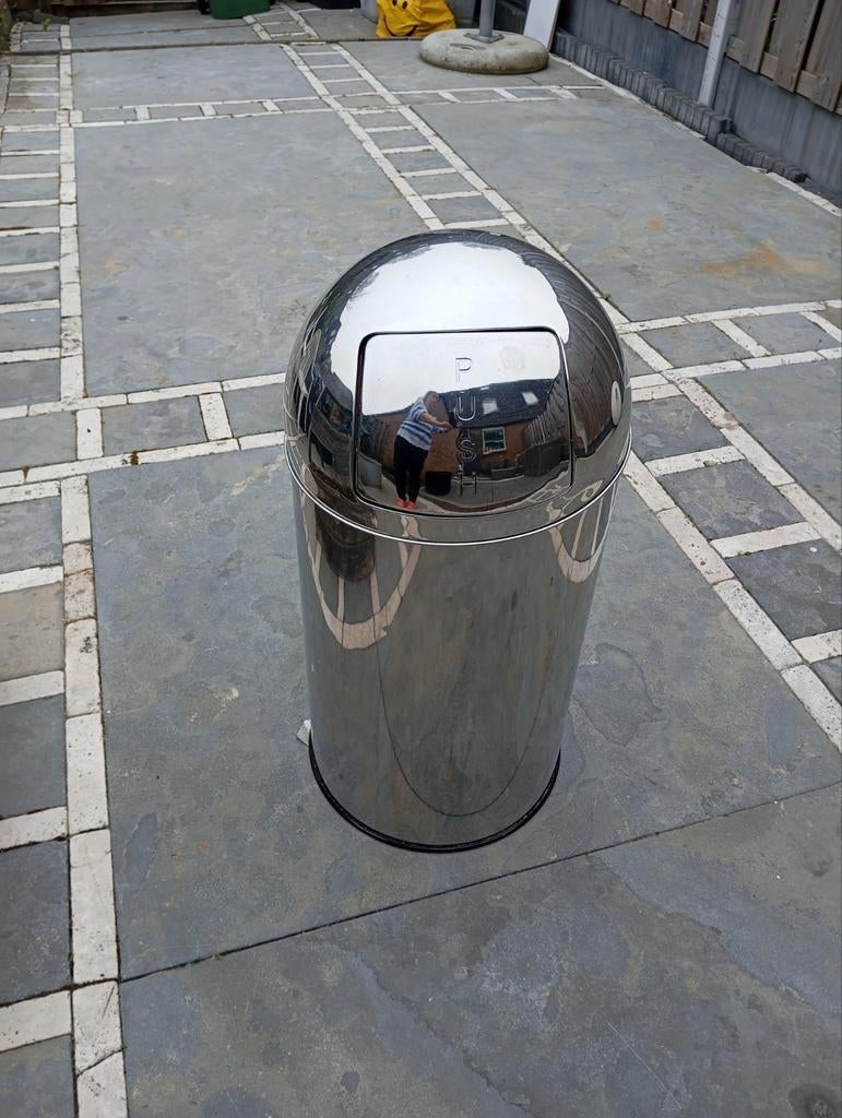 Krulenbak, 40 liter of meer, Ophalen of Verzenden, Zo goed als nieuw, Rvs