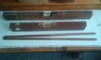 2x oude waterpas en duimstok, Antiek en Kunst, Ophalen of Verzenden