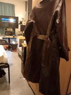 Bruine leren jas, Kleding | Heren, Jassen | Winter, Ophalen, Maat 48/50 (M), Gedragen, Onbekend