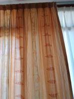 Over gordijnen. Warm zandkleur  Hoogte 230  met plooi 220, Huis en Inrichting, Ophalen of Verzenden, Gebruikt, 200 cm of meer