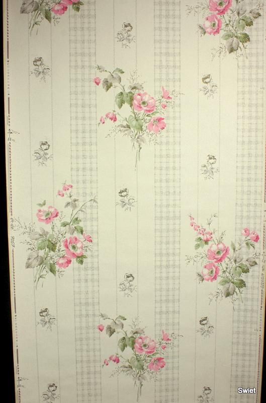 8185 vintage rozen behang jaren 50 romantisch floral swiet, Huis en Inrichting, Stoffering | Behang, Ophalen of Verzenden, Minder dan 10 m²