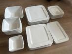 Vierkant Xenos servies, Huis en Inrichting, Keuken | Servies, Ophalen, Gebruikt, Effen, Porselein