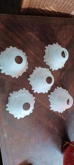 Set van 5 witte glazen lampenkappen, Ophalen of Verzenden, Rond, Minder dan 25 cm