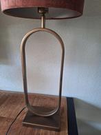 Maison Manon lamp—roestbruine velouren kap en messing poot, Ophalen, Zo goed als nieuw, Metaal, 75 cm of meer