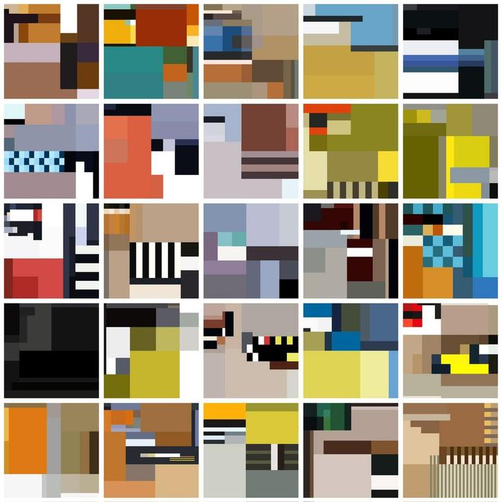 IXXI Blocbirds - 100x100 cm, Huis en Inrichting, Woonaccessoires | Wanddecoraties, Zo goed als nieuw, Ophalen of Verzenden