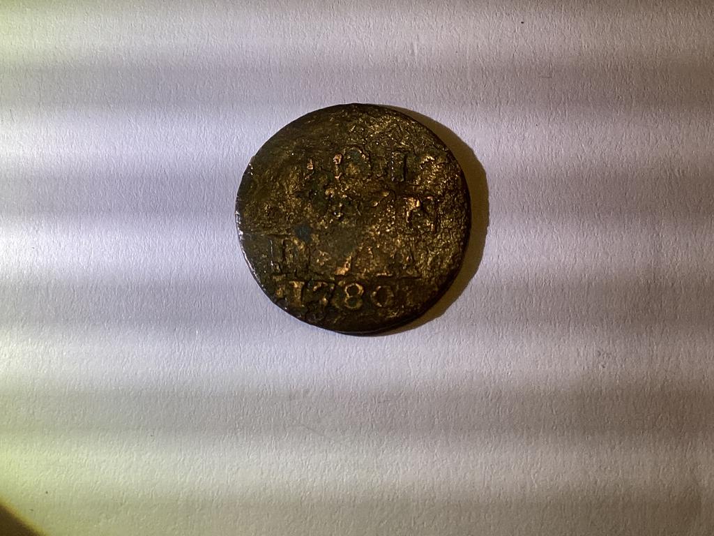 Oude munt 1780 ( r9), Postzegels en Munten, Munten | Amerika, Ophalen of Verzenden, Noord-Amerika