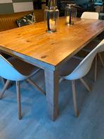 Houten Eettafel, Ophalen, Gebruikt, 100 tot 150 cm, Landelijk