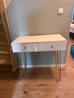 Hoogglans ladekastje met gouden poten, Ophalen, Kunststof, Gebruikt, 1 of 2 laden