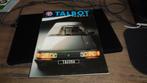 Folder TALBOT TAGORA  ,  1982, Verzenden, Nieuw, Overige merken