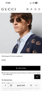 Zonnebril Gucci, Zonnebril, Zwart, Nieuw, Ophalen