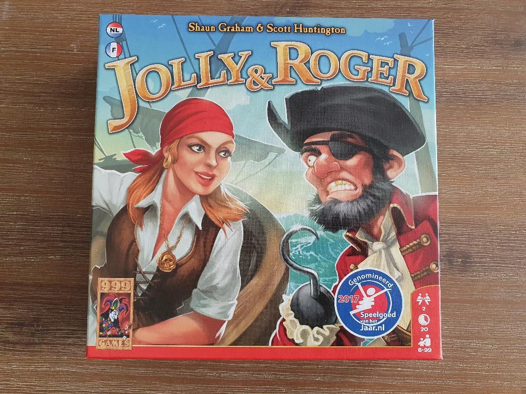 Jolly & Roger spel (999 Games), Een of twee spelers, Ophalen of Verzenden, Zo goed als nieuw, 999 Games bv