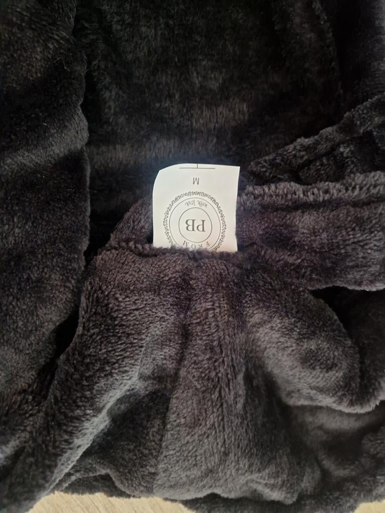 Originele Patty Brard badjas. Zwart. Maat M., Zwart, Nieuw, Lange mouw, Patty Brard