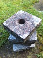 4 Natuurstenen  20x20x4cm grijs voor waterval of decoratie, Tuin en Terras, Waterpartijen en Fonteinen, Ophalen of Verzenden, Zo goed als nieuw