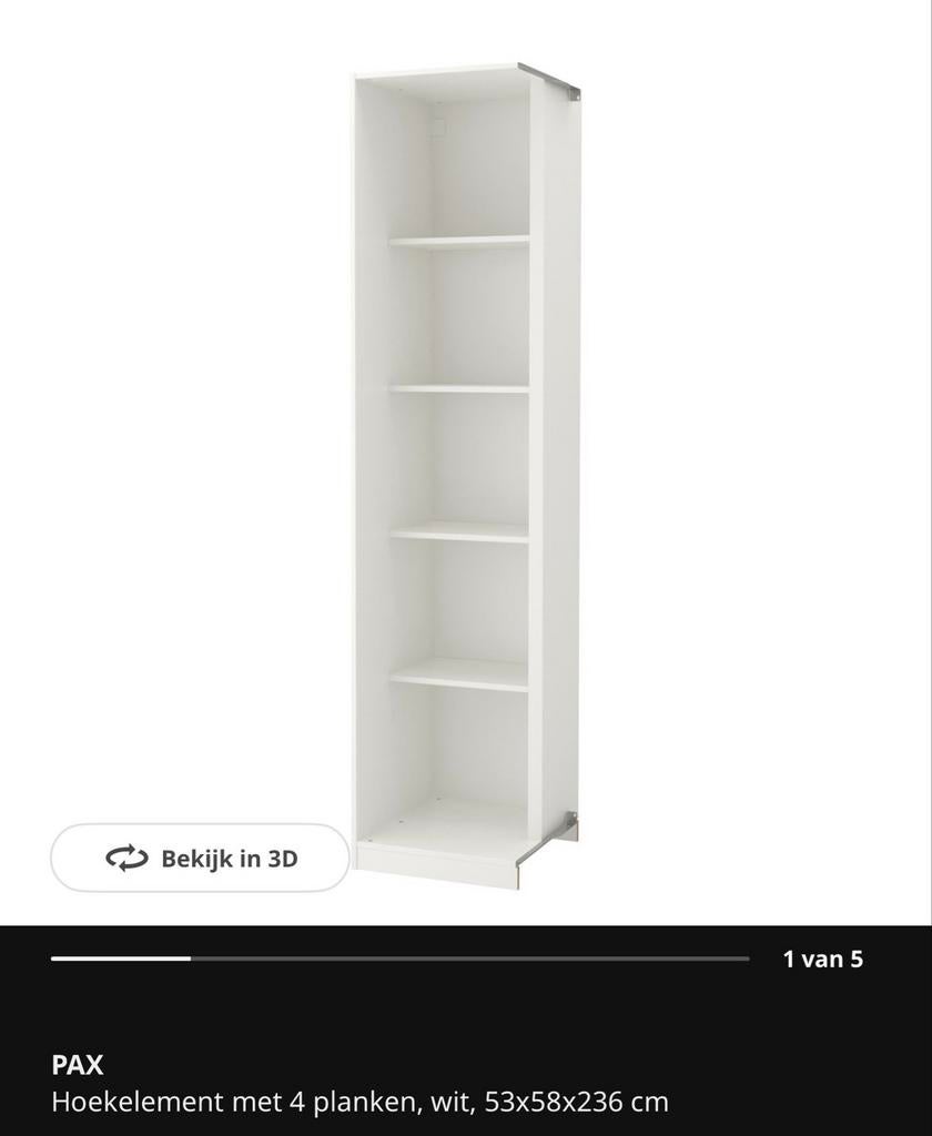 IKEA PAX hoekkast en halve meter kast ZEER GOEDE STAAT, Huis en Inrichting, Kasten | Kledingkasten, Overige materialen, 200 cm of meer