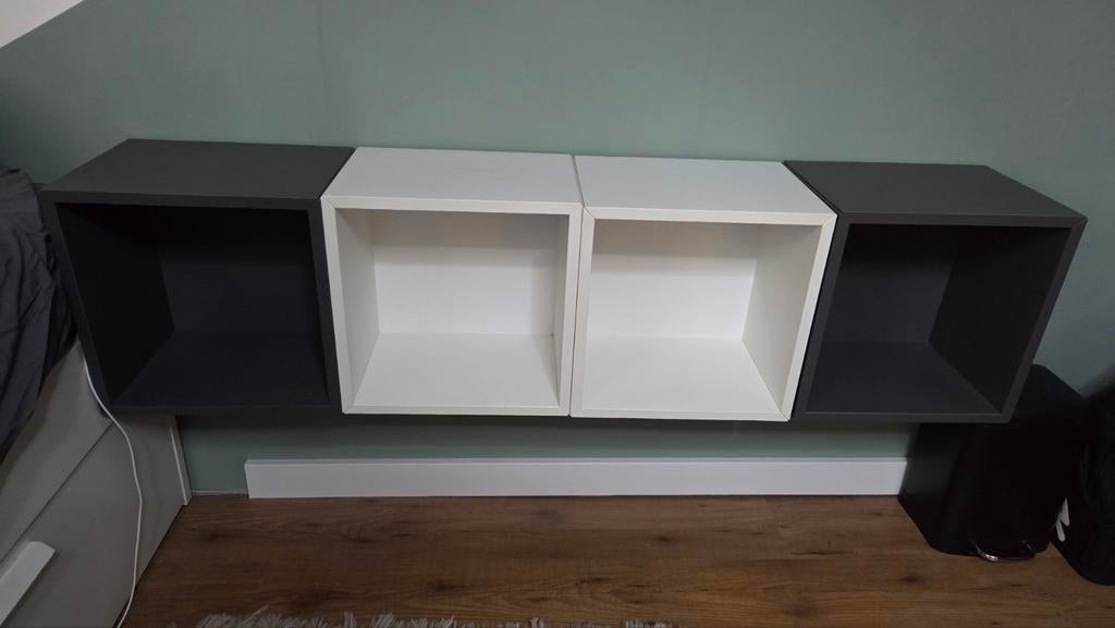 8x IKEA Eket Kastjes met Ophangbeugel (Diverse Kleuren), Ophalen, Gebruikt