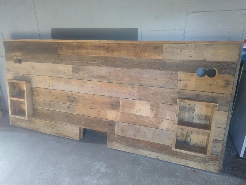 Gratis af te halen achterwand bed, Huis en Inrichting, Ophalen, Tweepersoons, Hout