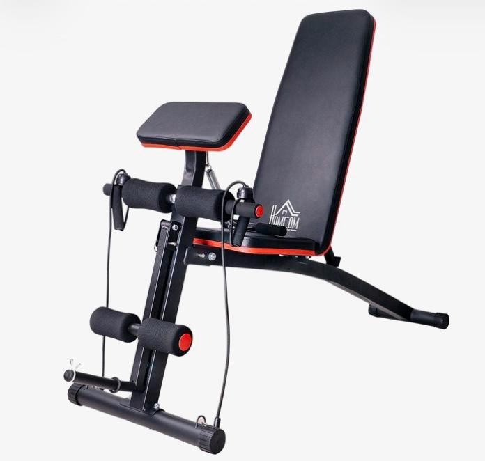 Fitness bankje hom com, Sport en Fitness, Fitnessmaterialen, Zo goed als nieuw, Fitnessbank, Ophalen