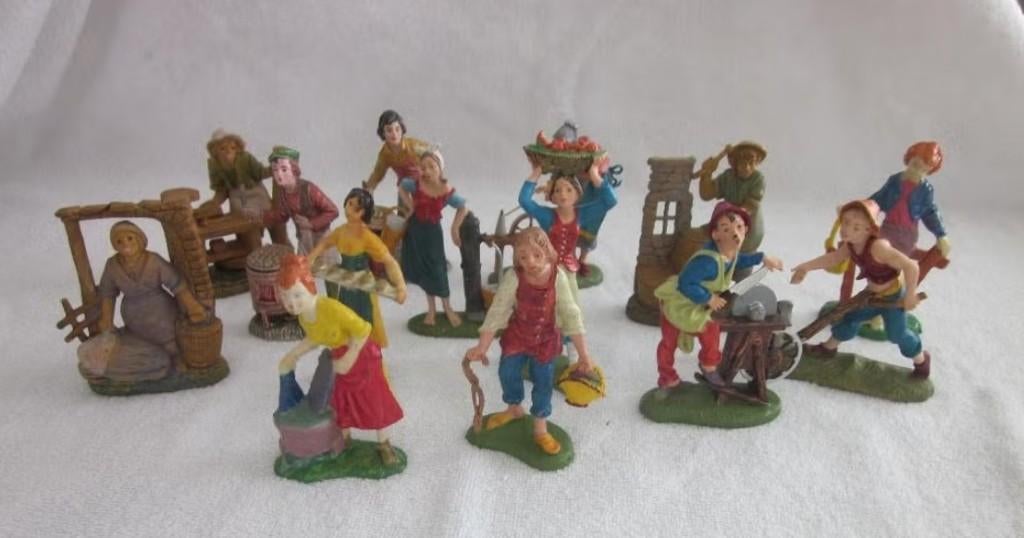 14 Figuren meest Fontanini made in Italy 10 cm figuren., Ophalen of Verzenden, Zo goed als nieuw