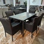 Tuinset – 140x80 cm – 6 wicker stoelen – Prima staat, Tuin en Terras, Verzenden, ., Wicker, Tuinset
