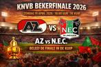 2 tickets Bekerfinale 2026 AZ-NEC vak W2, Tickets en Kaartjes, Losse kaart, Twee personen, April