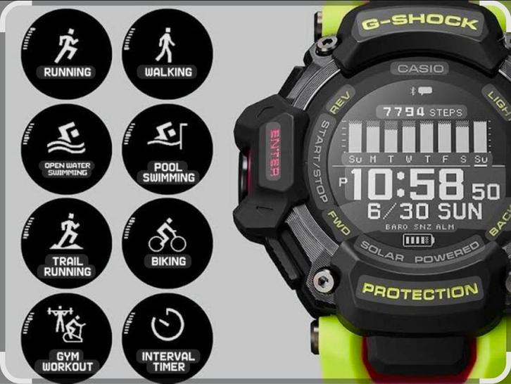 nieuwe Casio G-Shock GBD-H2000-1A smartwatch, Sieraden, Tassen en Uiterlijk, Sporthorloges, Nieuw, Android, GPS, Waterdicht, Ophalen of Verzenden