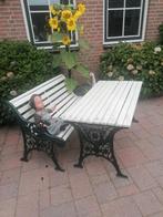 Gietijzer tuinset, Tuin en Terras, Tuinsets en Loungesets, Overige materialen, Gebruikt, Bank, Ophalen