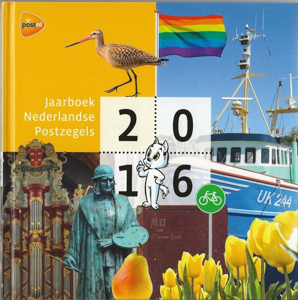 Compleet jaarboek ned postzegels 2016, postfris, Ophalen of Verzenden, Postfris