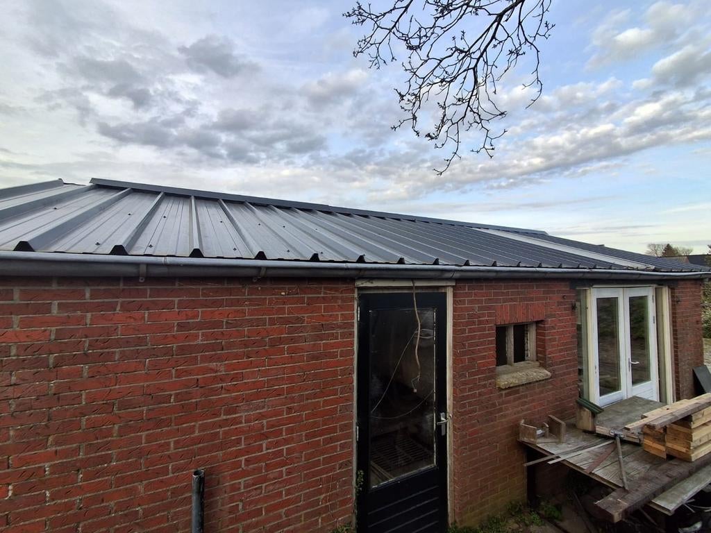 17 Sandwichpanelen/Dakplaten 300x100x4cm - Grijs, Gebruikt, 15 m² of meer, Metaal, Grijs