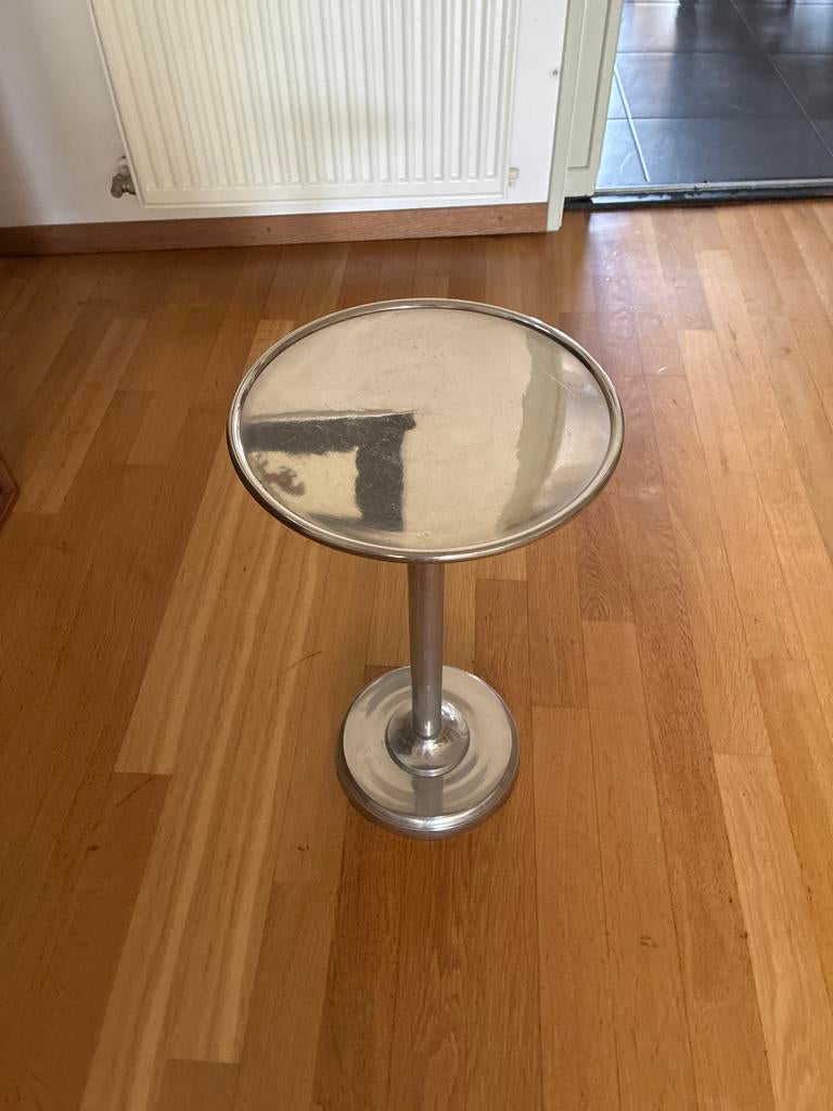 Vintage Riviera Maison bijzettafeltje, Huis en Inrichting, Tafels | Bijzettafels, Minder dan 55 cm, Gebruikt, Metaal of Aluminium