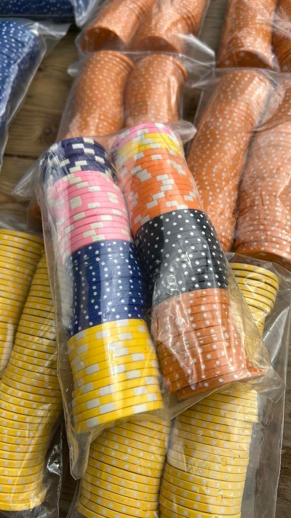 Poker chips, Hobby en Vrije tijd, Gezelschapsspellen | Kaartspellen, Zo goed als nieuw, Ophalen of Verzenden