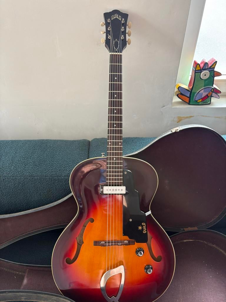 Guild T-50 Slim uit 1965 - Vintage Archtop Gitaar, Muziek en Instrumenten, Ophalen of Verzenden, Gebruikt, Western- of Steelstringgitaar