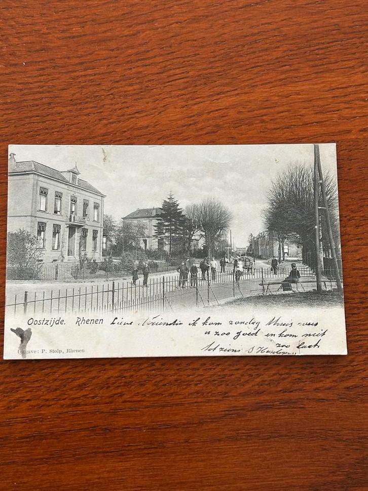 Ansichtkaart Oostzijde Rhenen, Verzamelen, Ansichtkaarten | Nederland, Gelopen, Utrecht, Voor 1920, Ophalen of Verzenden
