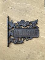 Gietijzeren welkomstbord/ Welcome wandbord decoratief, Ophalen of Verzenden, Gebruikt