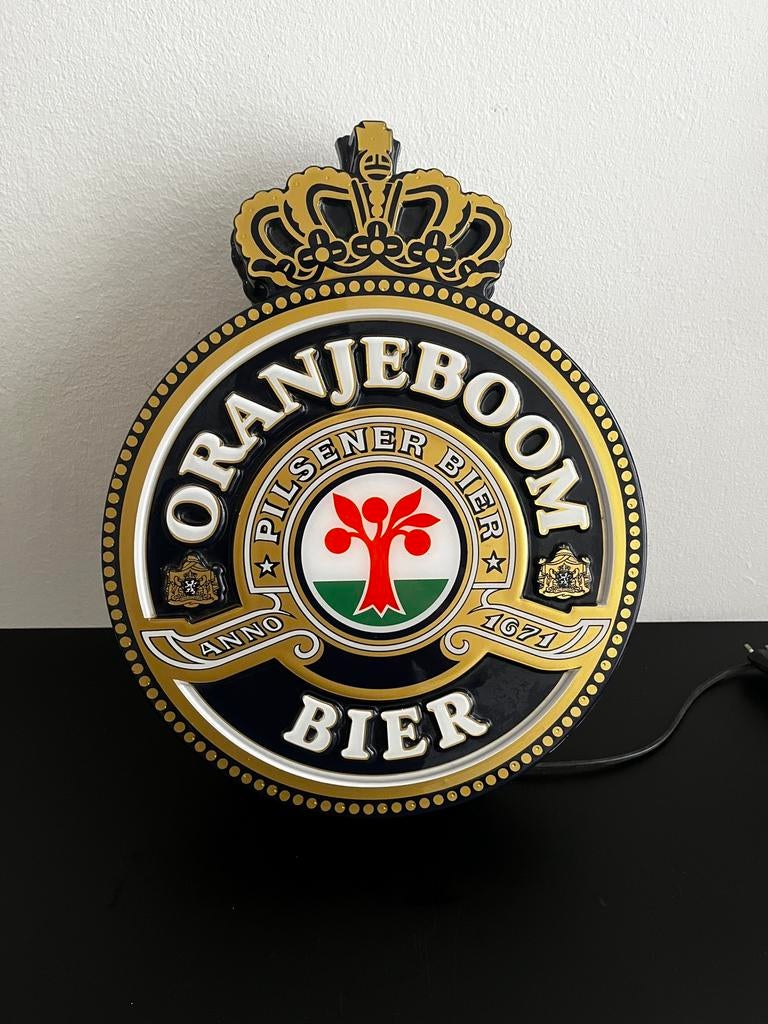 Oranjeboom Lichtbak Reclamebord lichtreclame, Ophalen of Verzenden, Zo goed als nieuw, Reclamebord, Plaat of Schild