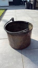 Rood Koperen antieke ketel, Tuin en Terras, Ophalen, Gebruikt, Minder dan 60 cm, Rond