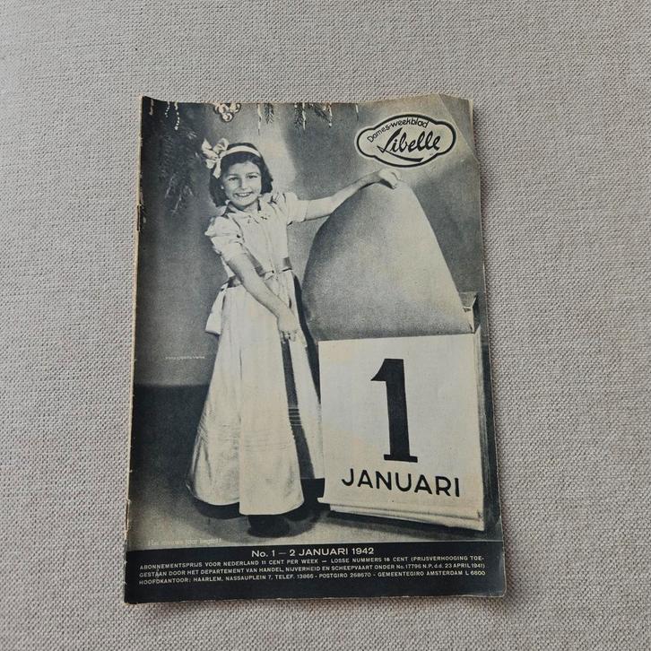 Libelle no 1, 2 januari 1942 - Historisch Damesweekblad, Boeken, Tijdschriften en Kranten, Gelezen, Damesbladen, Ophalen of Verzenden