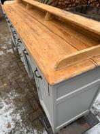 Authentiek, kapper/badkamer -meubel, grenenhout, grijs, Ophalen