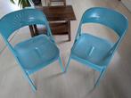 Stevige comfortabele klapstoelen Ikea Frode (turquoise), Ophalen, Gebruikt, Metaal, Twee