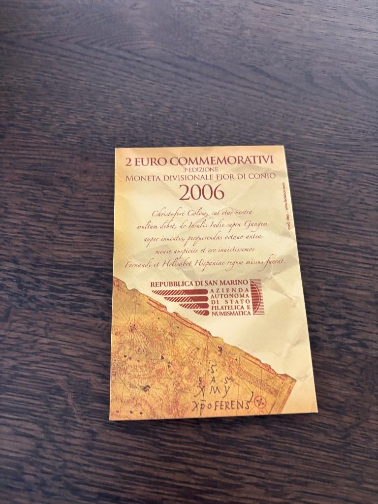 san marino 2006 €2, Postzegels en Munten, Munten | Europa | Euromunten, Verzenden, San Marino, 2 euro, Setje